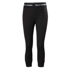 Legging 3/4 kobiety Helly Hansen Lifa Merino MIDW. Czarne spodnie sportowe Helly Hansen, na lato, bez wzorów, trekkingowe. Za 337.00 zł.