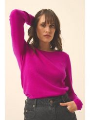 Just Cashmere Kaszmirowy sweter "Vivian" w kolorze różowym rozmiar: M. Różowe swetry Just Cashmere, m, bez wzorów, z kaszmiru, bez ramiączek. Za 356.78 zł.
