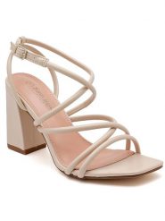 Sixth Sens Sandały w kolorze beżowym na obcasie rozmiar: 41. Brązowe sandały Sixth Sens, bez wzorów, z otwartym noskiem, bez obcasa, na koturnie, bez zapięcia. Za 113.99 zł.