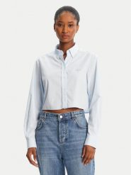 Tommy Jeans Koszula DW0DW21400 Błękitny Relaxed Fit. Niebieskie koszule Tommy Jeans, xl, bez wzorów, z bawełny, bez kołnierzyka, bez ramiączek. Za 349.99 zł.