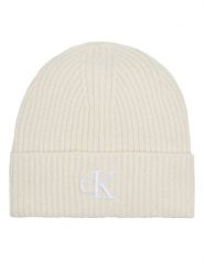 Calvin Klein Jeans Czapka Thick Embroidery Beanie K60K612321 Écru. Czapki Calvin Klein Jeans, bez wzorów, z jeansu. Za 219.99 zł.