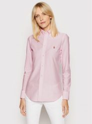 Polo Ralph Lauren Koszula Oxford 211664416 Różowy Slim Fit. Czerwone koszule Polo Ralph Lauren, l, bez wzorów, z bawełny, bez kołnierzyka, bez ramiączek. Za 469.99 zł.