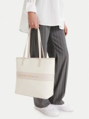 Beverly Hills Polo Club Torebka EO-BHPC-L-012-09 Écru. Shopper Beverly Hills Polo Club, bez wzorów, z materiału, bez dodatków. Za 299.99 zł.