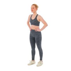 Damski zestaw sportowy Xtreme - legginsy sportowe + top sportowy - Antracyt. Szare legginsy XTREME SOCKSWEAR, s, bez wzorów, z materiału, z podwyższonym stanem. Za 190.74 zł.
