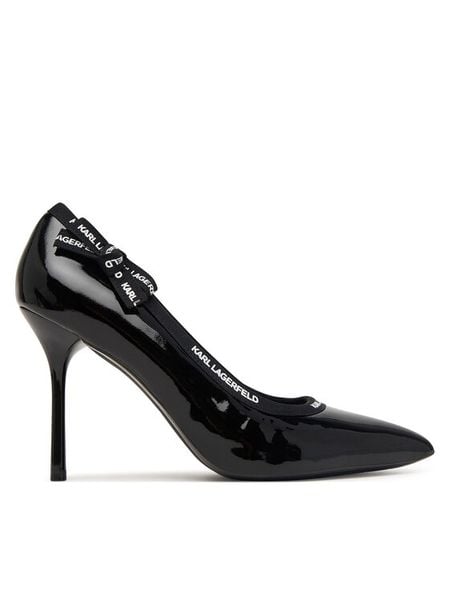 KARL LAGERFELD Szpilki KL30908R Czarny. Czarne szpilki KARL LAGERFELD, bez wzorów, ze skóry, bez obcasa, na szpilce, bez zapięcia. Za 749.99 zł.