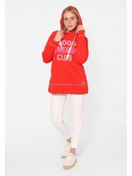 Zwillingsherz Bluza "Good Energy Club" w kolorze czerwonym rozmiar: L/XL. Czerwone bluzy Zwillingsherz, l, bez wzorów, z bawełny, z kapturem. Za 170.87 zł.