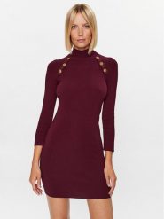 Marella Sukienka dzianinowa Estasi 2333260237200 Bordowy Slim Fit. Czerwone sukienki Marella, xl, bez wzorów, z dzianiny, bez kołnierzyka, bez ramiączek. Za 1,099.00 zł.