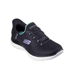 Buty do chodzenia damskie Skechers Summits Diamond Dream. Czarne obuwie sportowe Skechers, z materiału, bez zapięcia, trekkingowe. Za 358.00 zł.