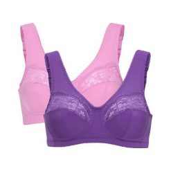 Cellbes Biustonosz Klara 2 Pack Fioletowy różowy female fioletowy/różowy 105E. Czerwone bielizna sportowa Cellbes, s, bez wzorów. Za 159.00 zł.
