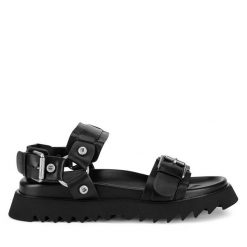 Sandały G-Star Raw. Czarne sandały G-Star Raw, bez wzorów, retro, bez obcasa, na płaskiej podeszwie, bez zapięcia. Za 379.99 zł.