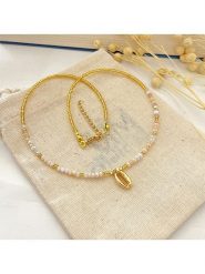 Atelier MIU Pozłacany naszyjnik - dł. 38 cm rozmiar: onesize. Brązowe naszyjniki Atelier MIU, z perłą, pozłacane. Za 30.99 zł.