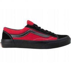Buty do chodzenia damskie Vans V360G0002. Czerwone trampki Vans, bez wzorów, z materiału, bez zapięcia. Za 357.00 zł.