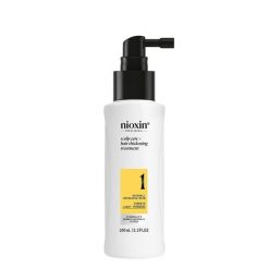 Nioxin Nioxin System 1 serum bez spłukiwania do skóry głowy i włosów naturalnych, lekko przerzedzonych, 100 ml Maski do włosów. Odżywki do włosów Nioxin. Za 74.25 zł.