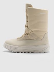 4F Buty zimowe śniegowce INUA z ociepliną Primaloft damskie - beżowe 39. Brązowe trapery i śniegowce 4f, z gumy, przed kolano. W wyprzedaży za 299.99 zł.