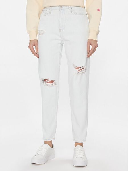 Calvin Klein Jeans Jeansy Mom Jean J20J222147 Niebieski Mom Fit. Niebieskie jeansy Calvin Klein Jeans, bez wzorów. Za 349.99 zł.