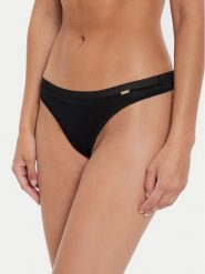 Gossard Stringi 6276 Czarny. Czarne stringi Gossard, bez wzorów, z syntetyku. Za 59.99 zł.