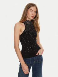 Marciano Guess Golf 4BGR37 5439Z Czarny Regular Fit. Czarne golfy Marciano Guess, m, z aplikacjami, z wiskozy, bez ramiączek. Za 289.99 zł.