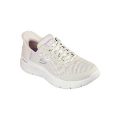 Buty SKECHERS GO WALK FLEX GRAND ENTRY Beżowy. Białe obuwie sportowe Skechers, bez zapięcia, trekkingowe, Skechers Sport. Za 299.99 zł.
