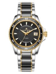 ALAIN ASTER Zegarek kwarcowy w kolorze złoto-srebrno-czarnym rozmiar: onesize. Czarne, analogowe zegarki ALAIN ASTER, ze stali. Za 1,348.99 zł.