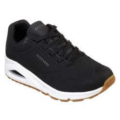 Buty sportowe Sneakersy damskie, Skechers Uno-Stand on Air. Białe obuwie sportowe Skechers, z materiału, bez zapięcia, trekkingowe. Za 368.00 zł.