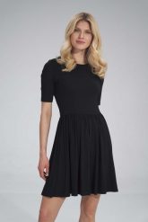 Krótka Wiskozowa Sukienka na Lato - Czarna. Czarne sukienki Figl, na lato, m, bez wzorów, z elastanu, bez kołnierzyka, bez ramiączek, mini, rozkloszowane. Za 199.00 zł.