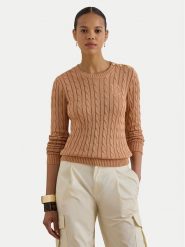 LAUREN RALPH LAUREN Sweter Montiva 200P14039005 Różowy jasny Regular Fit. Czerwone swetry Lauren Ralph Lauren, xs, bez wzorów, z bawełny, bez ramiączek. Za 859.99 zł.
