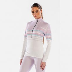 Surfanic Damska Bluza Termoaktywna Carbon Dri Koszulka z Zamkiem SWU2605-710. Białe bluzy Surfanic, na zimę, bez wzorów, bez kaptura. Za 199.99 zł.