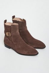 Botki damski zamszowe LIU JO. Botki Liu Jo, bez wzorów, z zamszu, bez obcasa, bez zapięcia. Za 899.00 zł.