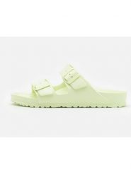 Birkenstock Klapki "Arizona" w kolorze żółtym rozmiar: 38. Żółte klapki Birkenstock, bez wzorów, z otwartym noskiem, bez obcasa. Za 237.17 zł.