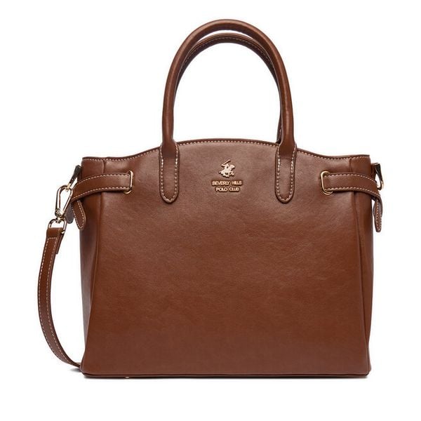 Torebka Beverly Hills Polo Club. Brązowe torebki klasyczne Beverly Hills Polo Club, bez wzorów, bez dodatków. Za 269.99 zł.