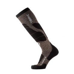 Ciepłe skarpety narciarskie z wełny merynosów - Ski Merino Reflector Unisex. Czarne skarpety THERM-IC, bez wzorów, z elastanu. Za 170.40 zł.