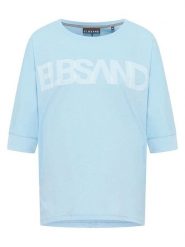 ELBSAND Koszulka "Imani" w kolorze błękitnym rozmiar: L. Niebieskie bluzki ELBSAND, l, bez wzorów, bez kołnierzyka, bez ramiączek. Za 86.99 zł.