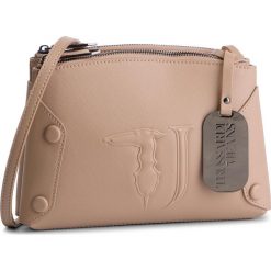 Torebka TRUSSARDI JEANS - Melissa 75B00456 W060. Brązowe listonoszki Trussardi Jeans, bez wzorów, z jeansu, bez dodatków. W wyprzedaży za 299.00 zł.