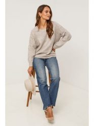 Soft Cashmere Sweter w kolorze szarobrązowym rozmiar: 38/40. Brązowe swetry Soft Cashmere, bez wzorów, bez ramiączek. Za 121.99 zł.