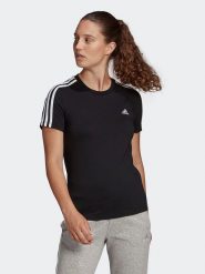 Adidas Koszulka w kolorze czarnym rozmiar: XL. Czarne bluzki Adidas, xl, bez wzorów, z bawełny, bez kołnierzyka, bez ramiączek. Za 116.61 zł.