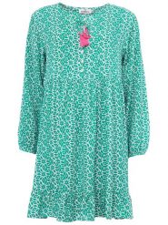 Zwillingsherz Sukienka "Melody" w kolorze turkusowym rozmiar: L/XL. Niebieskie sukienki Zwillingsherz, l, z aplikacjami, z wiskozy, bez kołnierzyka, bez ramiączek, mini. Za 147.95 zł.