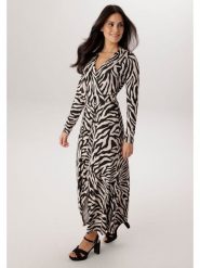 Aniston Sukienka w kolorze czarno-kremowym rozmiar: 48. Brązowe sukienki Aniston, bez wzorów, bez kołnierzyka, bez ramiączek, maxi. Za 173.99 zł.