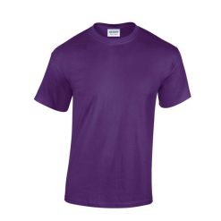 Ciężka Bawełniana Koszulka Unisex Dla Dorosłych. Fioletowe bluzki GILDAN, xl, bez wzorów, z bawełny, sportowe, bez kołnierzyka, bez ramiączek. Za 37.99 zł.