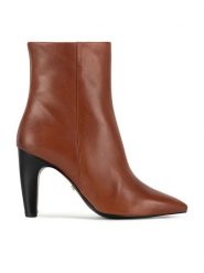 Gino Rossi Botki MERVAT-116030 Brązowy. Brązowe botki Gino Rossi, bez wzorów, ze skóry, bez obcasa, na słupku, bez zapięcia. Za 399.99 zł.