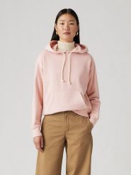 Levi´s Bluza w kolorze jasnoróżowym rozmiar: S. Różowe bluzy s, bez wzorów, z bawełny, z kapturem. Za 145.26 zł.