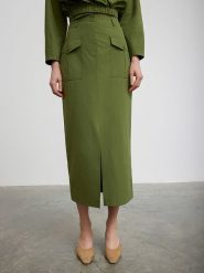 BGN Spódnica w kolorze zielonym rozmiar: 34. Zielone spódnice BGN, na co dzień, bez wzorów, maxi, proste. Za 43.99 zł.