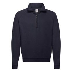 Bluza Fruit Of The Loom Classic Zip Neck Adult Blue. Niebieskie bluzy FRUIT OF THE LOOM, s, bez wzorów, z bawełny, bez kaptura. Za 184.99 zł.