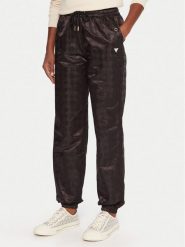Guess Spodnie dresowe V5YB14 WHFU0 Czarny Regular Fit. Czarne spodnie sportowe Guess, m, z aplikacjami, z dresówki. Za 439.99 zł.