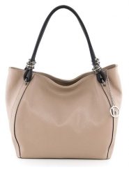 Lia Biassoni Skórzana torebka "Merula" w kolorze beżowym - 32 x 28 x 14 cm rozmiar: onesize. Brązowe torby na ramię Lia Biassoni, bez wzorów, z materiału, na ramię, bez dodatków. Za 347.99 zł.