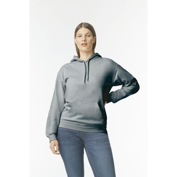 Bluza z kapturem Gildan Midweight Softstyle. Szare bluzy GILDAN, m, bez wzorów, z bawełny, z kapturem. Za 114.80 zł.