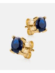 Revoni Złote kolczyki-wkrętki z szafirem rozmiar: onesize. Niebieskie kolczyki Revoni, z szafirem, złote. Za 1,029.85 zł.