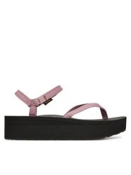 Teva Sandały Flatform Slim 1164630 Różowy. Czerwone sandały Teva, bez wzorów, z materiału, bez obcasa, na koturnie, bez zapięcia. Za 349.99 zł.