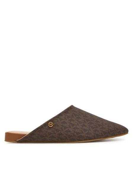 MICHAEL Michael Kors Klapki Cady 40T6CDFP1B Brązowy. Brązowe klapki MICHAEL Michael Kors, bez wzorów, ze skóry, bez obcasa. Za 699.99 zł.