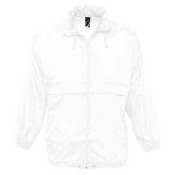 Wiatrówka Unisex Surf Dla Dorosłych. Białe kurtki sportowe SOL'S, l, bez wzorów, bez kaptura, trekkingowe. Za 95.99 zł.