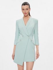 Elisabetta Franchi Sukienka koktajlowa AB-562-41E2-V500 Niebieski Regular Fit. Niebieskie sukienki Elisabetta Franchi, bez wzorów, z syntetyku, wizytowe, bez kołnierzyka, bez ramiączek. Za 1,649.00 zł.